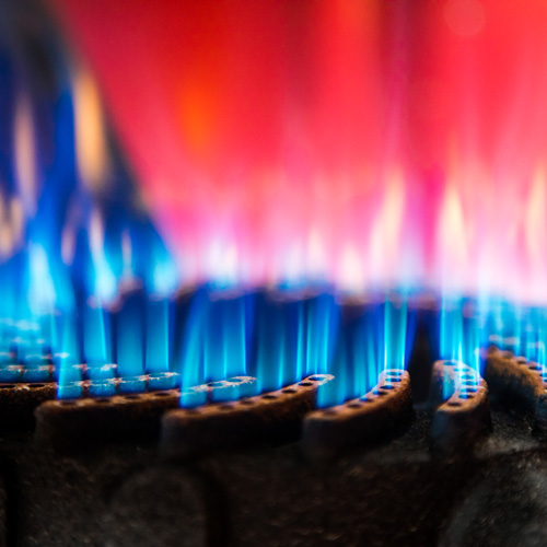 up close image of propane powered flame